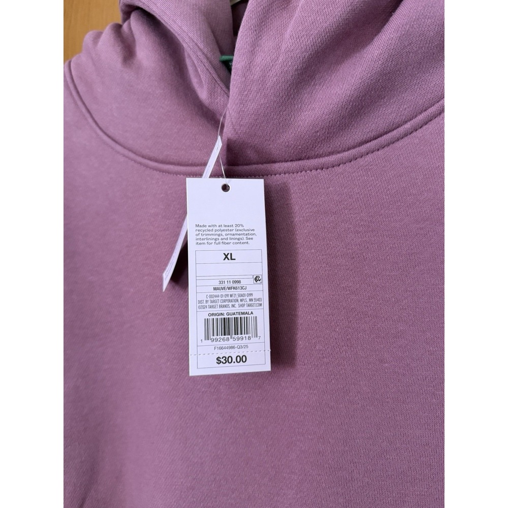 Women's Wild Fable Pink Mauve Comfy Club Oversized Hoodie Size XL NWT - Picture 6 of 6